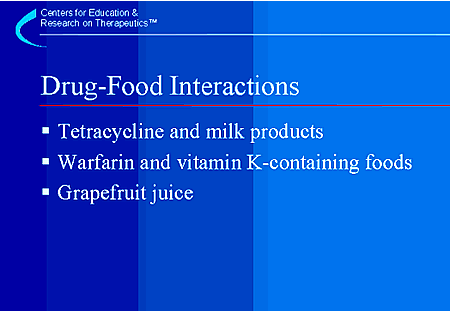 Drug-Food Interactions