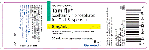New Tamiflu Carton and Container Label